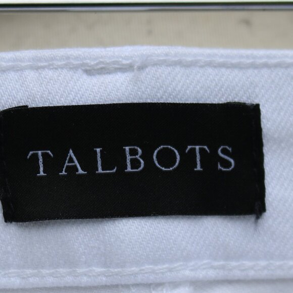 Talbots Petite White Stretch Cotton Modern Ankle Jeans Sz 12P - Picture 6 of 7